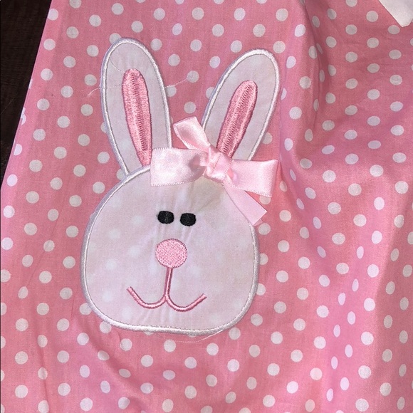 Beautiful Easter bunny dress pink & white polkadot - Picture 2 of 8